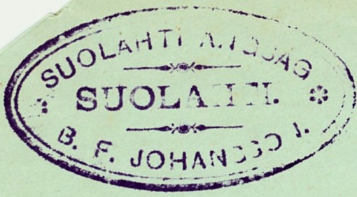 Postileima vuodelta 1902 kertoo, kuka Suolahden Höyrysahan omisti.