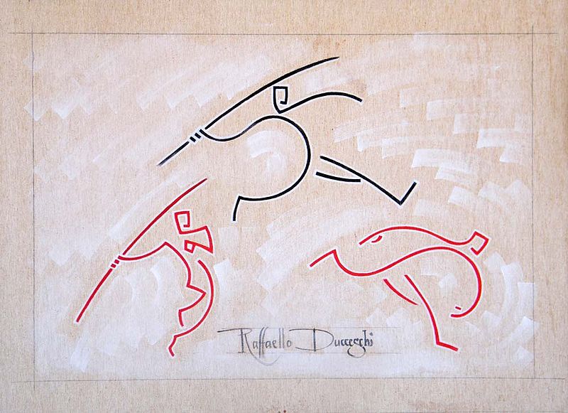 Javelin_throw_-_track_and_field_painting_of_Raffaello_Fabio_Ducceschii