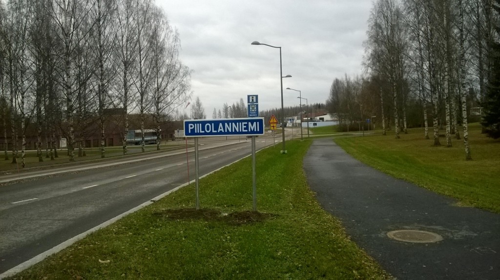 Tästä alkaa Piilolanniemi. 