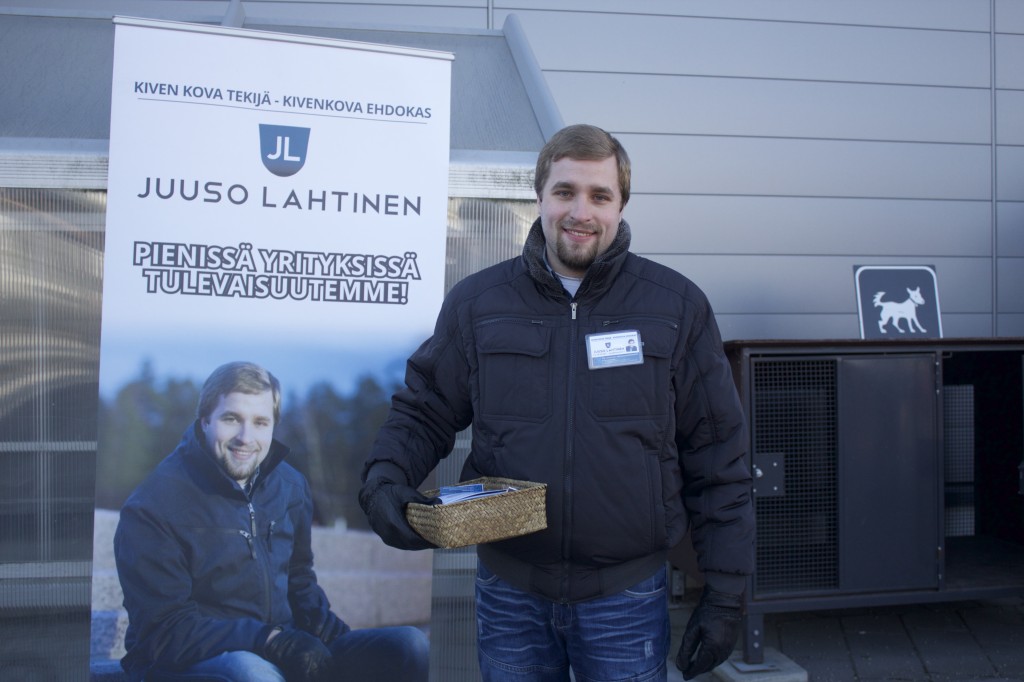 Pihtiputaalainen Juuso Lahtinen on yrittäjän asialla.