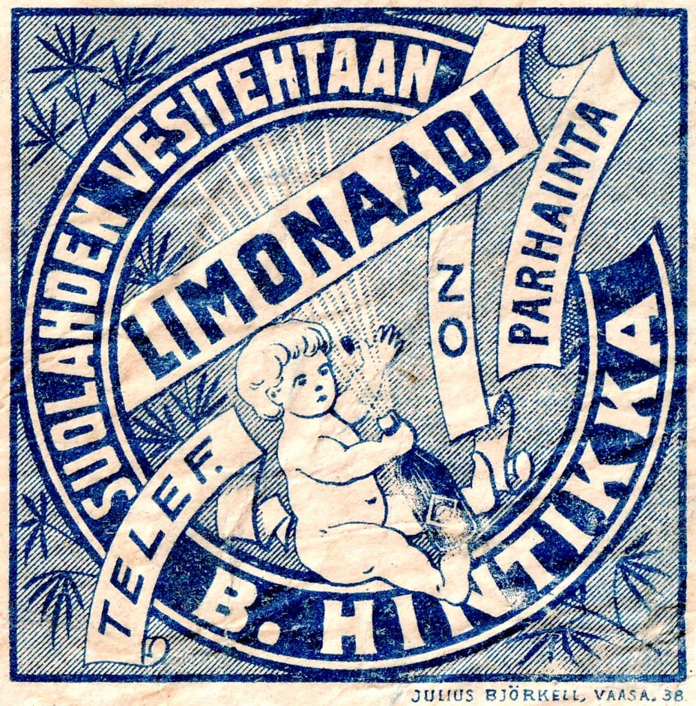 Suolahden Vesitehtaan(per.1905) limonaadia ei ikävä kyllä ollut talvella tarjolla.